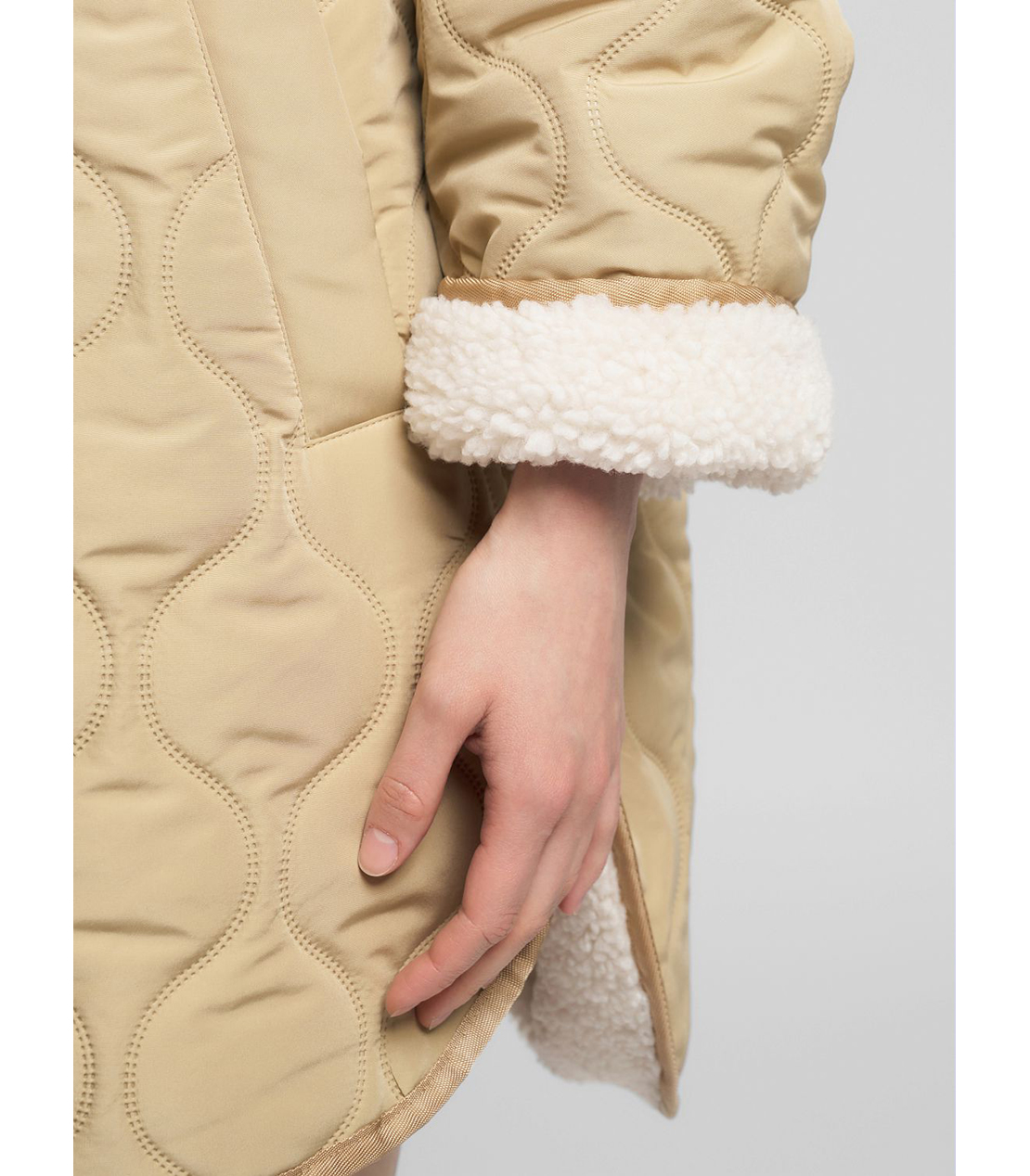 コンフォート リバーシブルロングジャケット 詳細画像 アイボリー 7